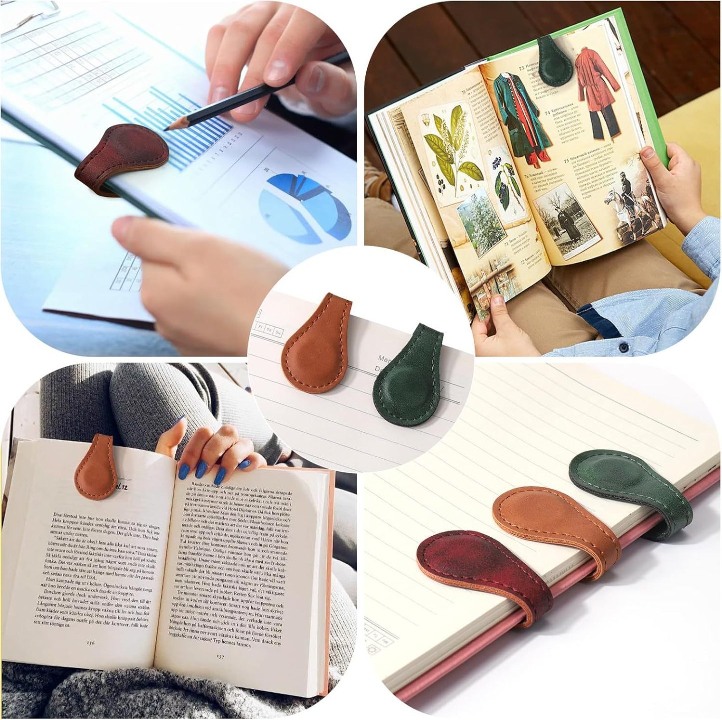Leather Magnetic Bookmark