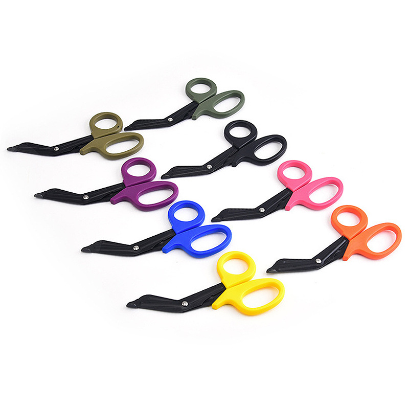 Stainless Steel Black Oxide Curved Bandage Scissors