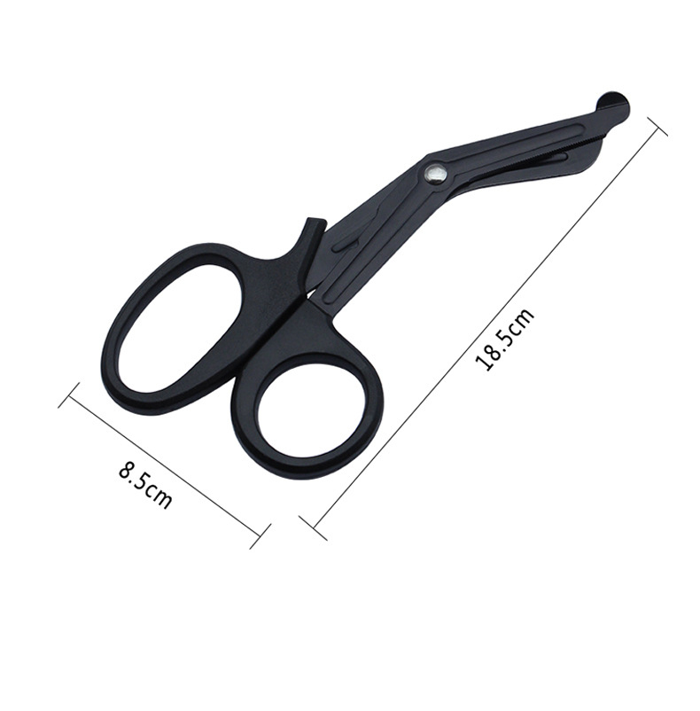 Stainless Steel Black Oxide Curved Bandage Scissors