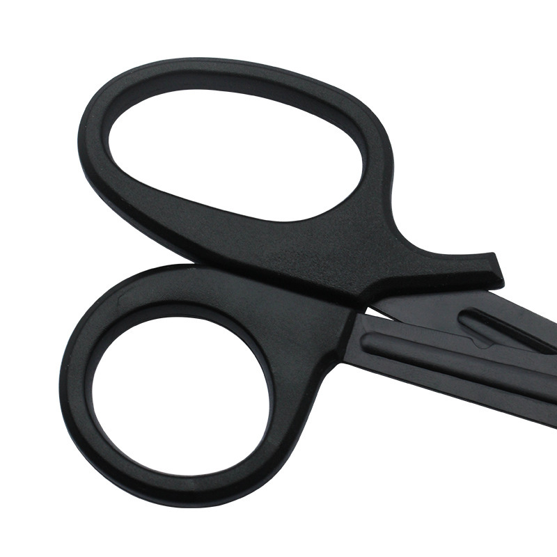 Stainless Steel Black Oxide Curved Bandage Scissors