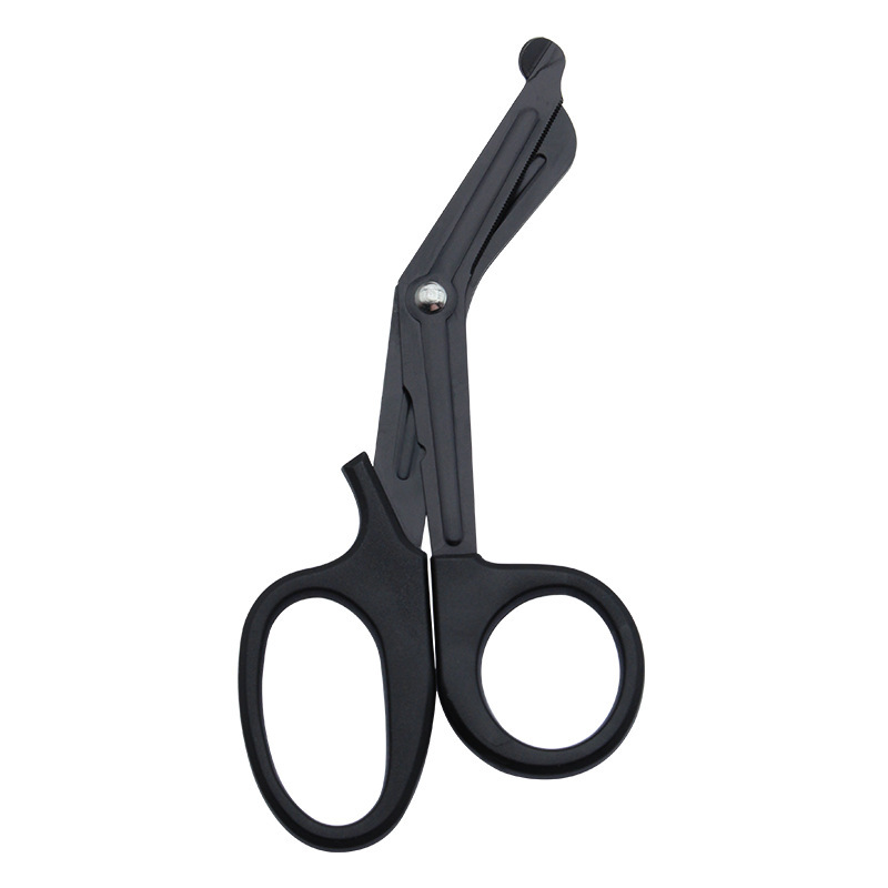 Stainless Steel Black Oxide Curved Bandage Scissors
