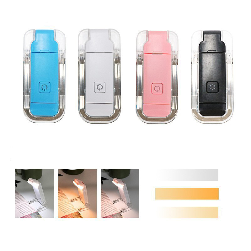 USB Rechargeable Foldable Clip On Book Light