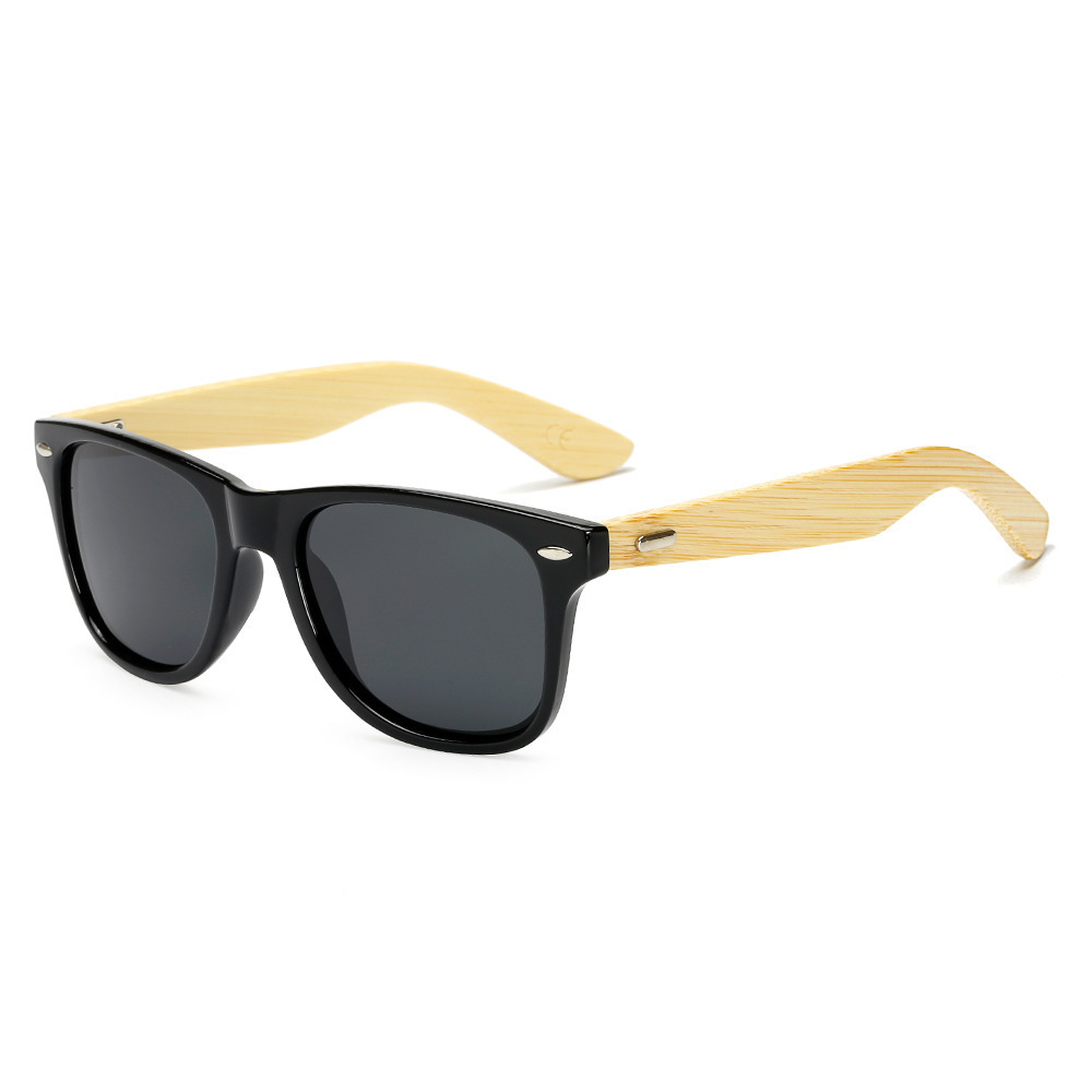 Unisex Bamboo Arm Polarized Sunglasses