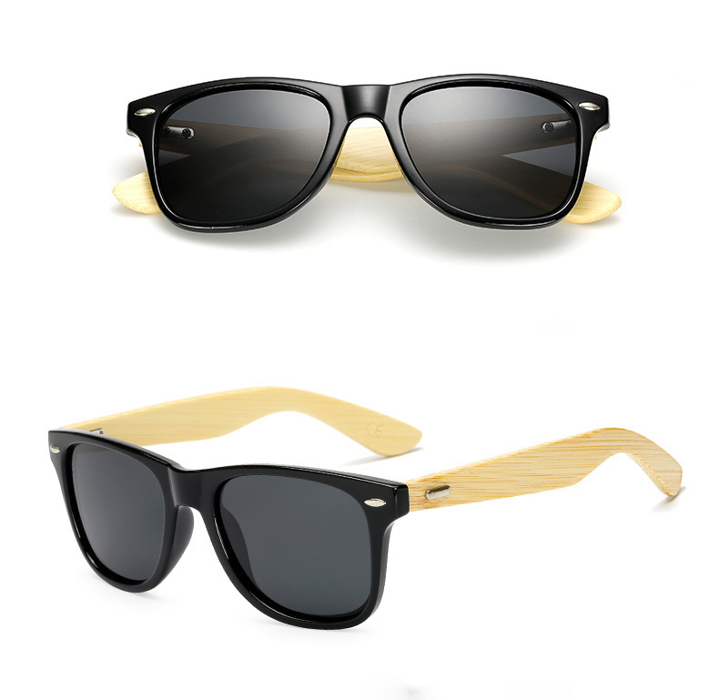 Unisex Bamboo Arm Polarized Sunglasses