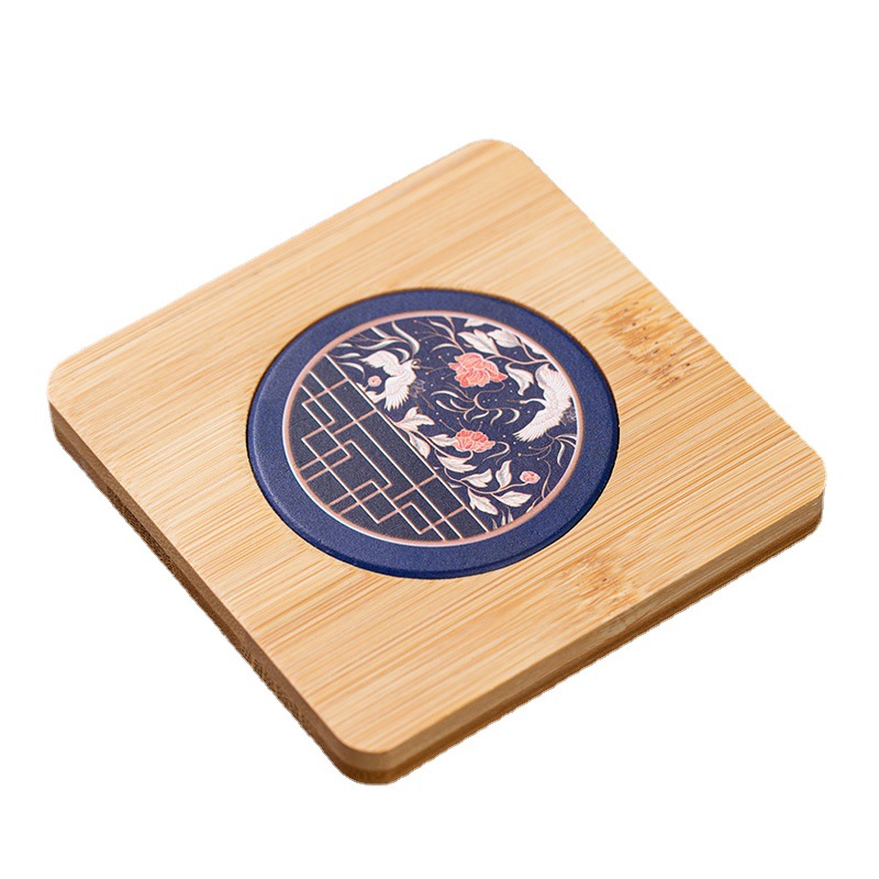 Bamboo Ceramic Absorbent Coaster