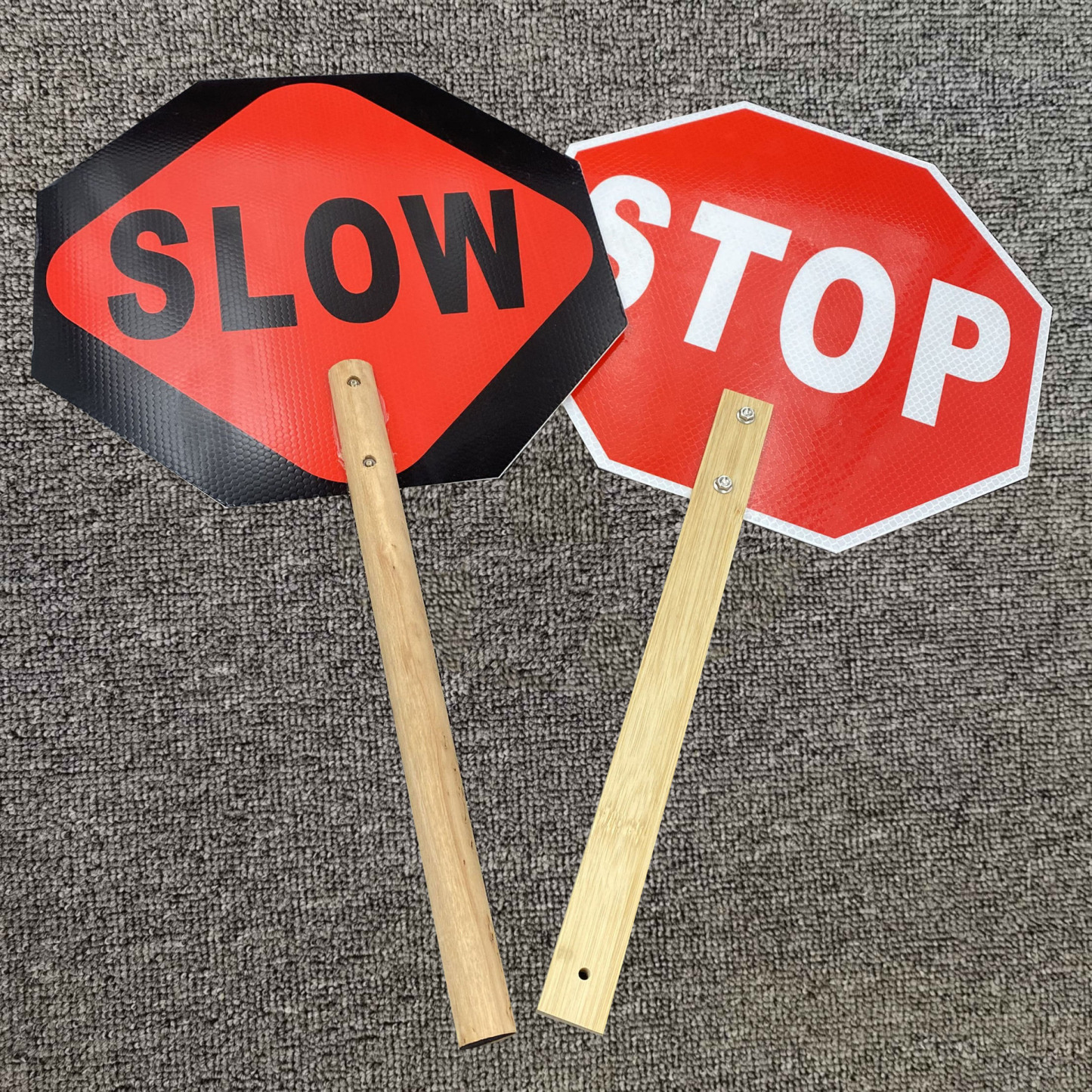 STOP/SLOW Handheld Warning Sign