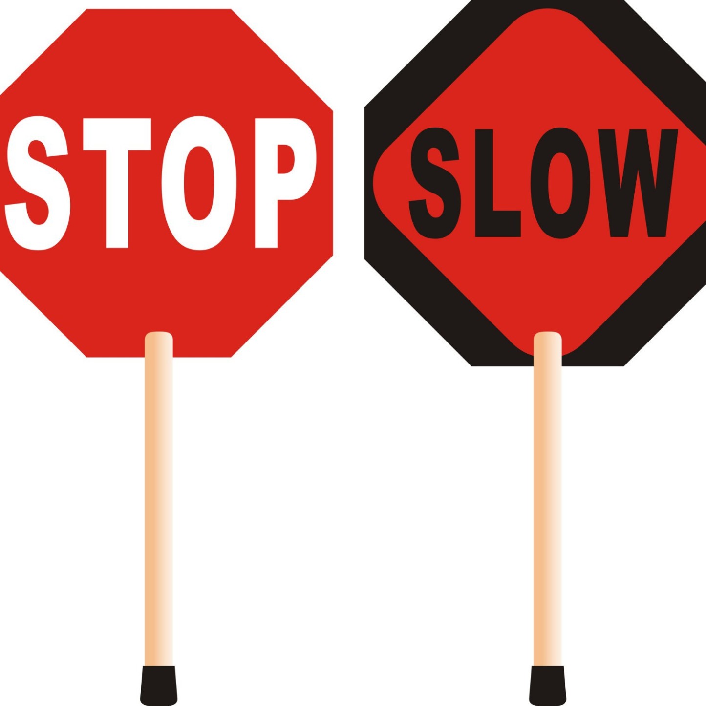 STOP/SLOW Handheld Warning Sign