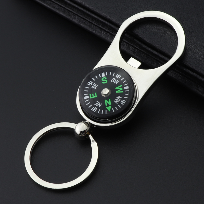 Compass Bottle Opener Keychain
