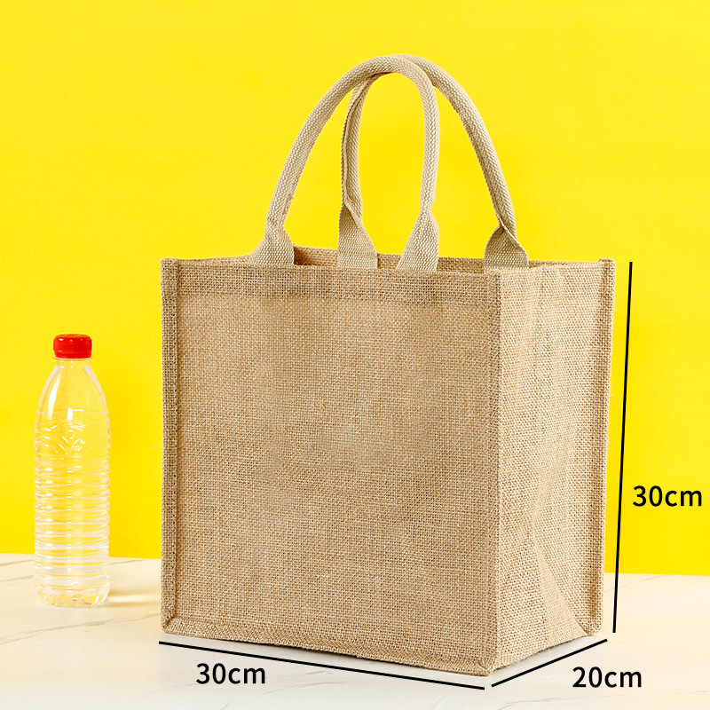 Linen Handheld Tote Bag