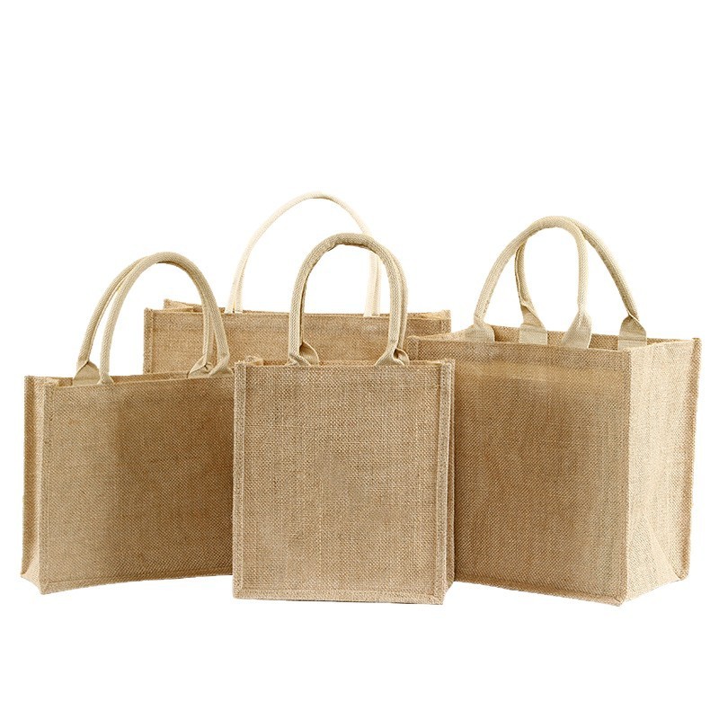 Linen Handheld Tote Bag