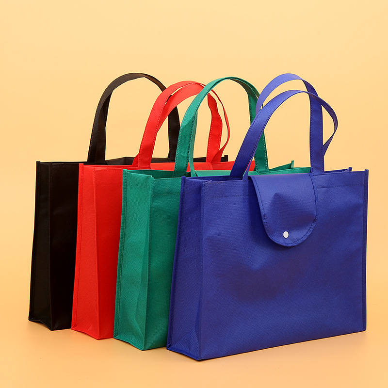 Button Non-Woven Tote Bag