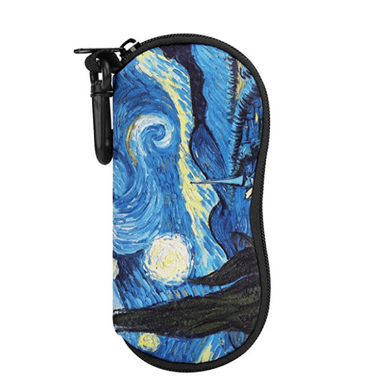 Neoprene Zipper Eyeglass Case With Belt Clip