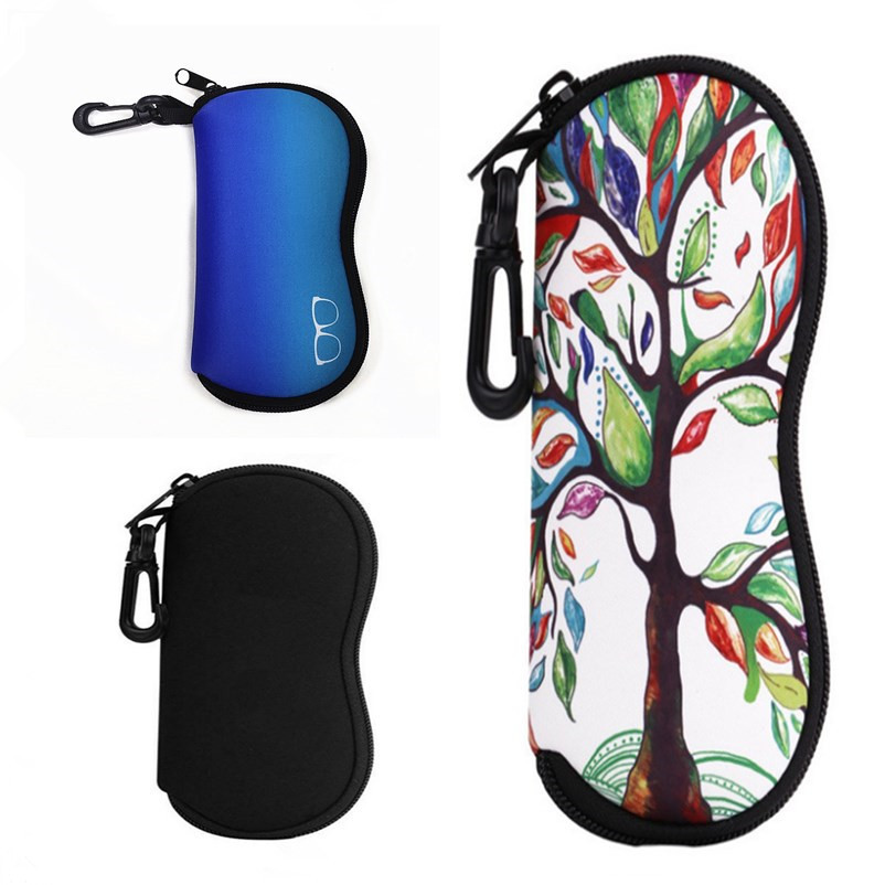 Neoprene Zipper Eyeglass Case With Belt Clip