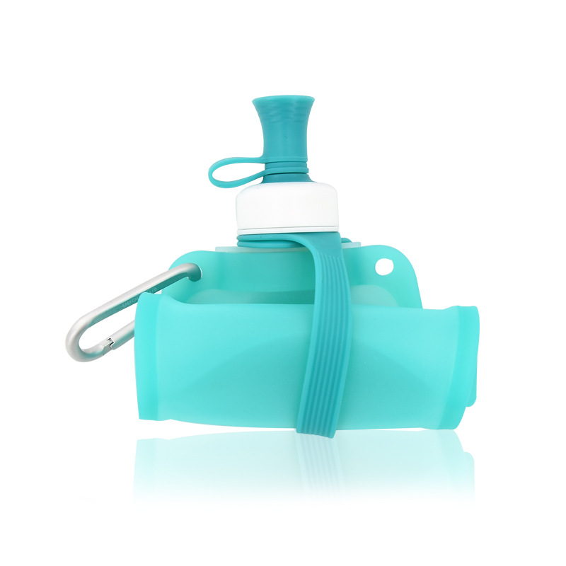 19 Oz. Silicone Foldable Water Bottle