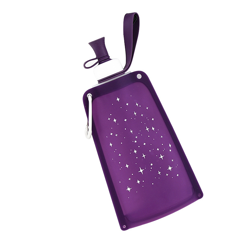 19 Oz. Silicone Foldable Water Bottle