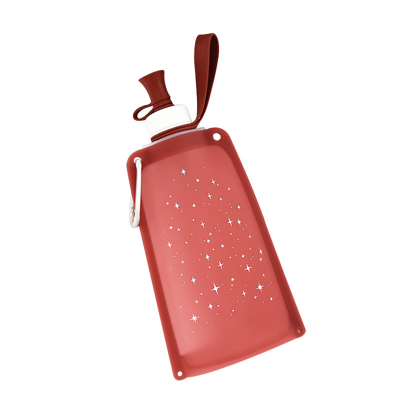 19 Oz. Silicone Foldable Water Bottle