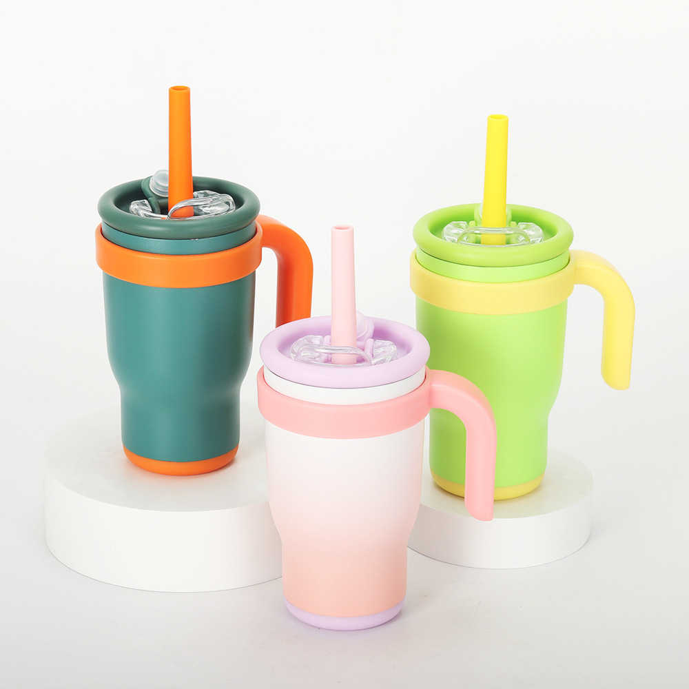 Double Layer 14oz Stainless Steel Insulated Handle Cup