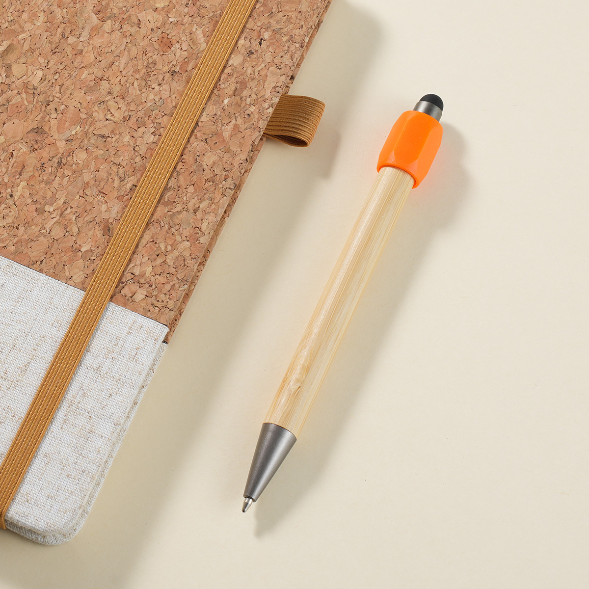 Bamboo Spinner Stylus Ballpoint Pen