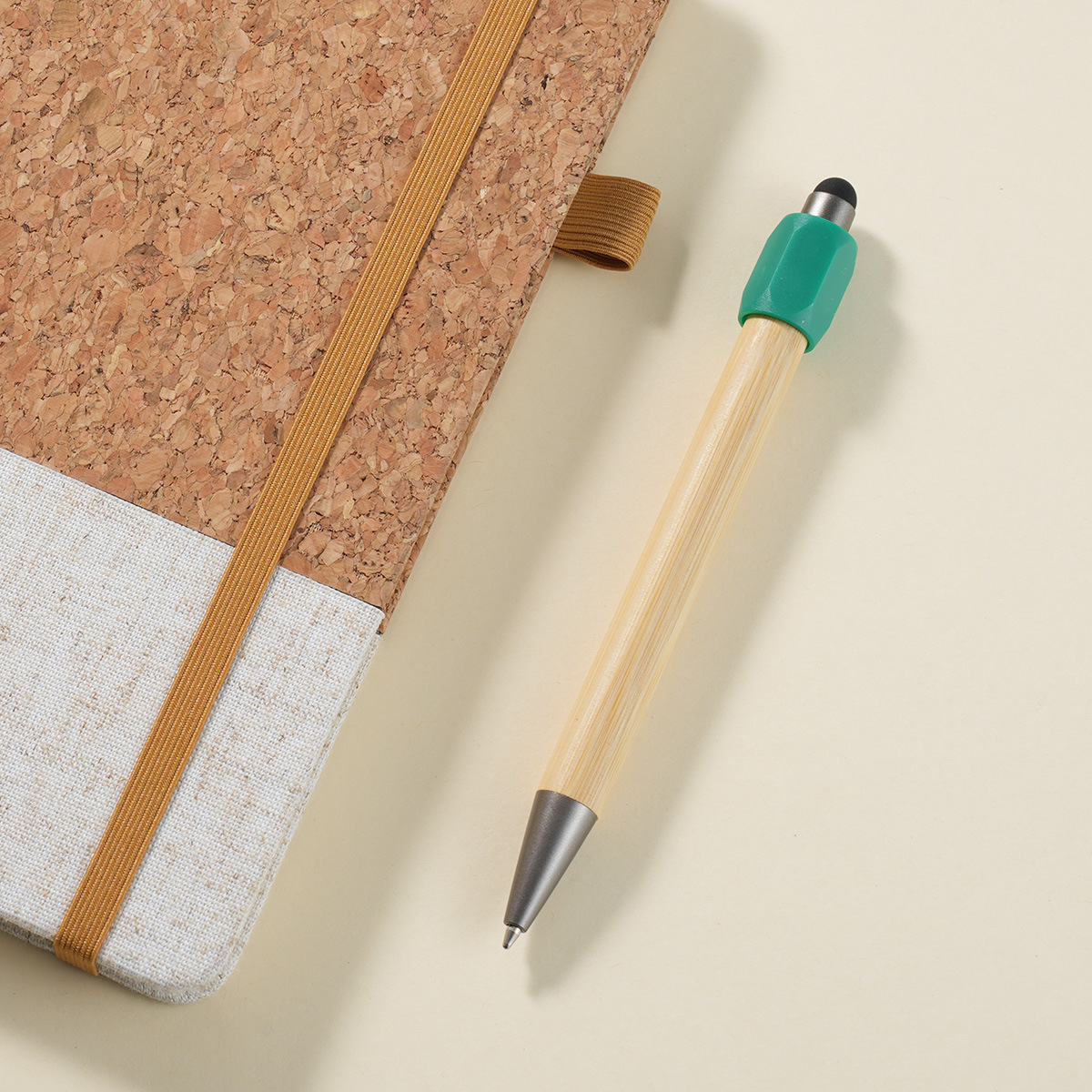 Bamboo Spinner Stylus Ballpoint Pen