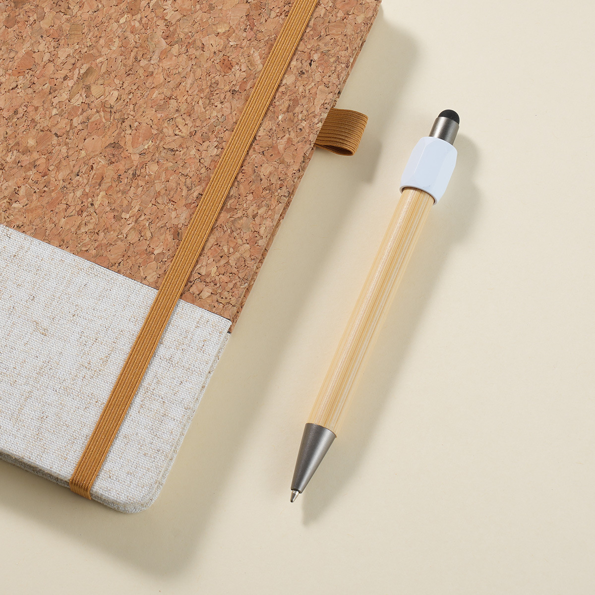 Bamboo Spinner Stylus Ballpoint Pen