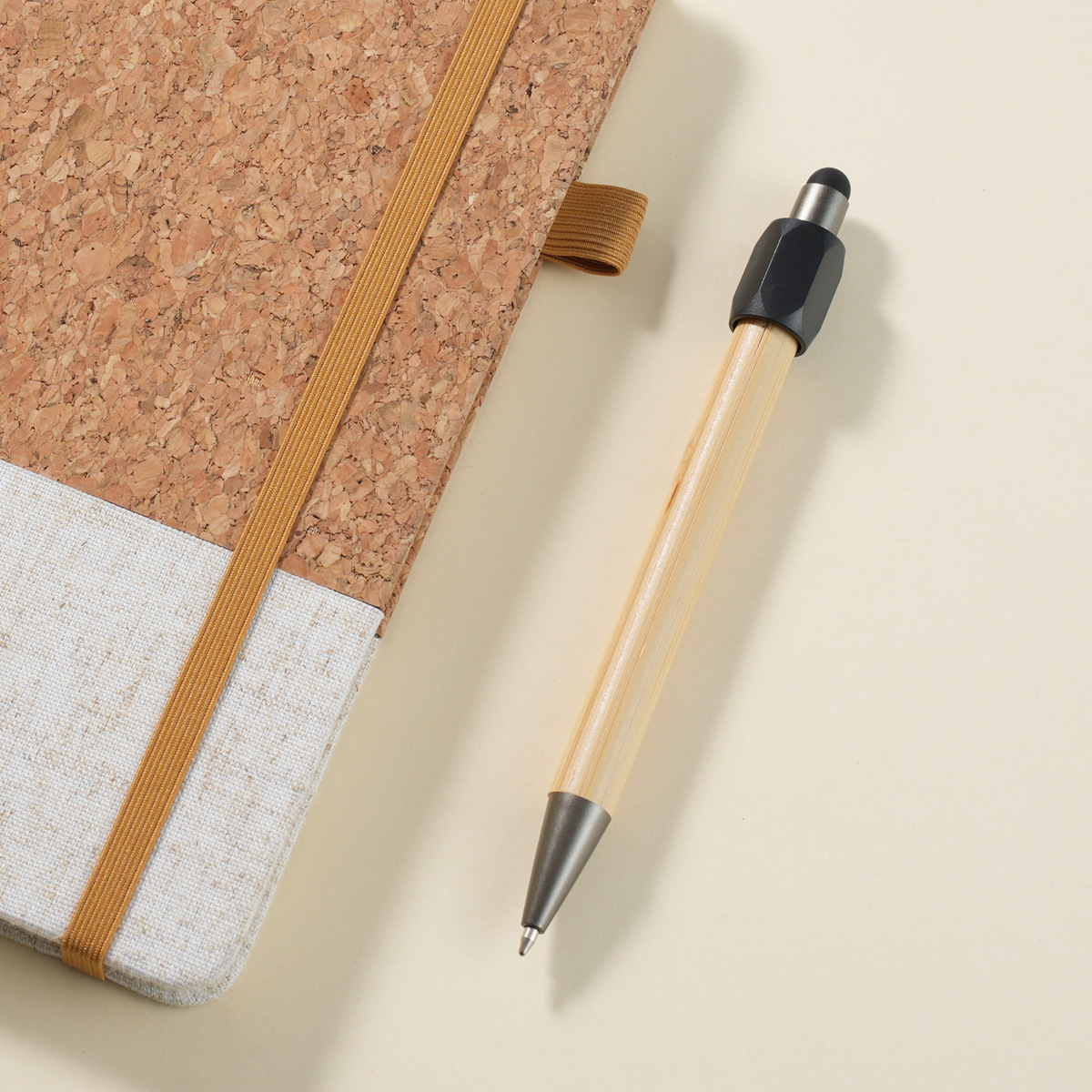 Bamboo Spinner Stylus Ballpoint Pen