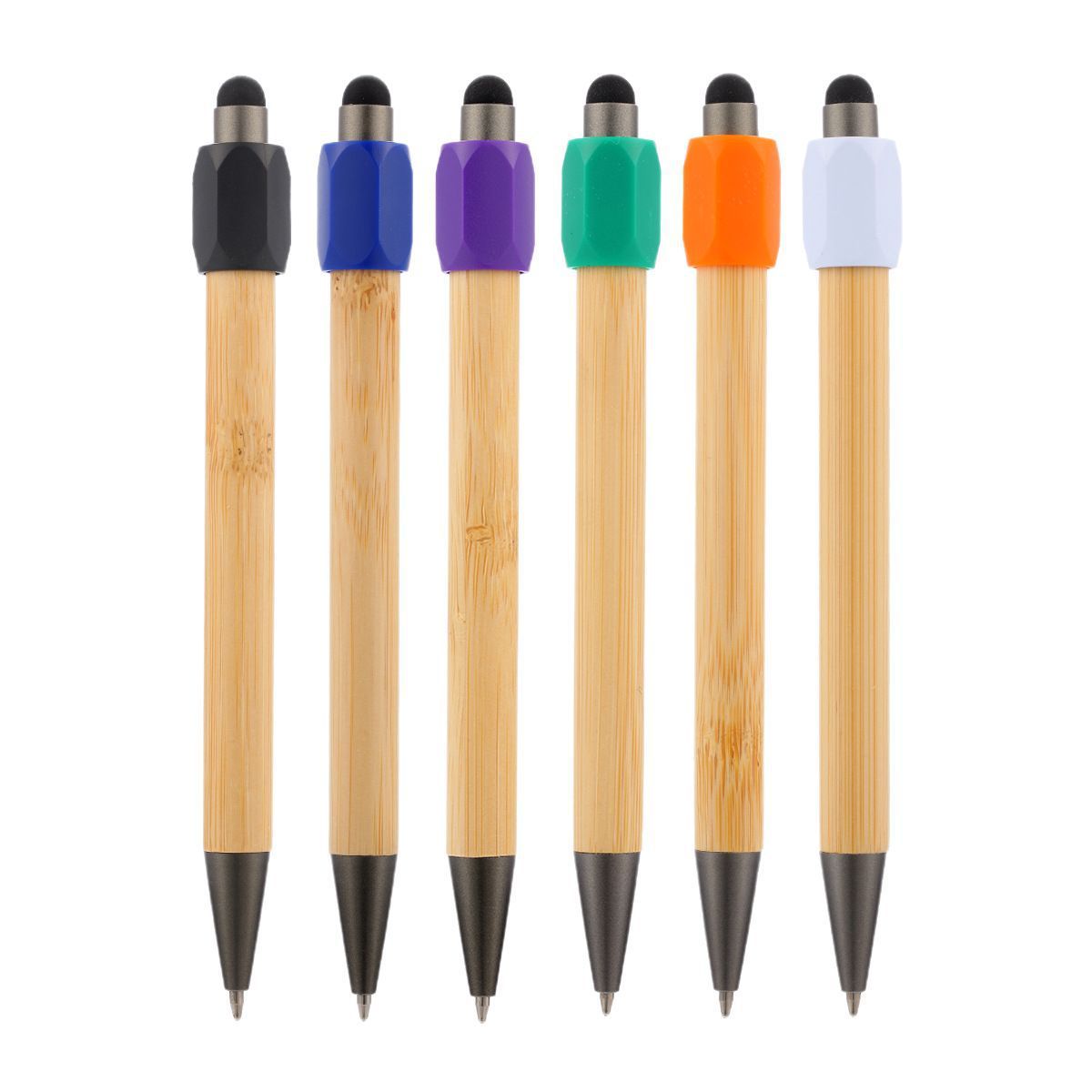 Bamboo Spinner Stylus Ballpoint Pen