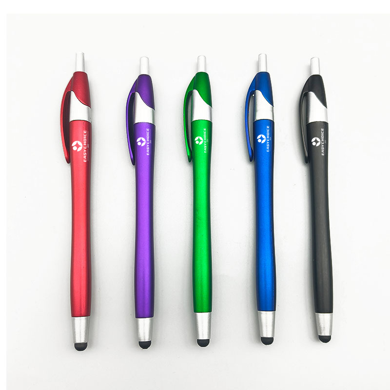 Plastic Click Stylus Ballpoint Pen