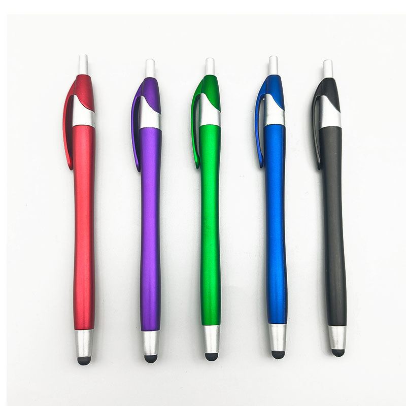 Plastic Click Stylus Ballpoint Pen