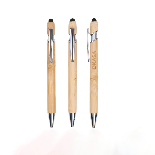 Bamboo Click Pen With Stylus