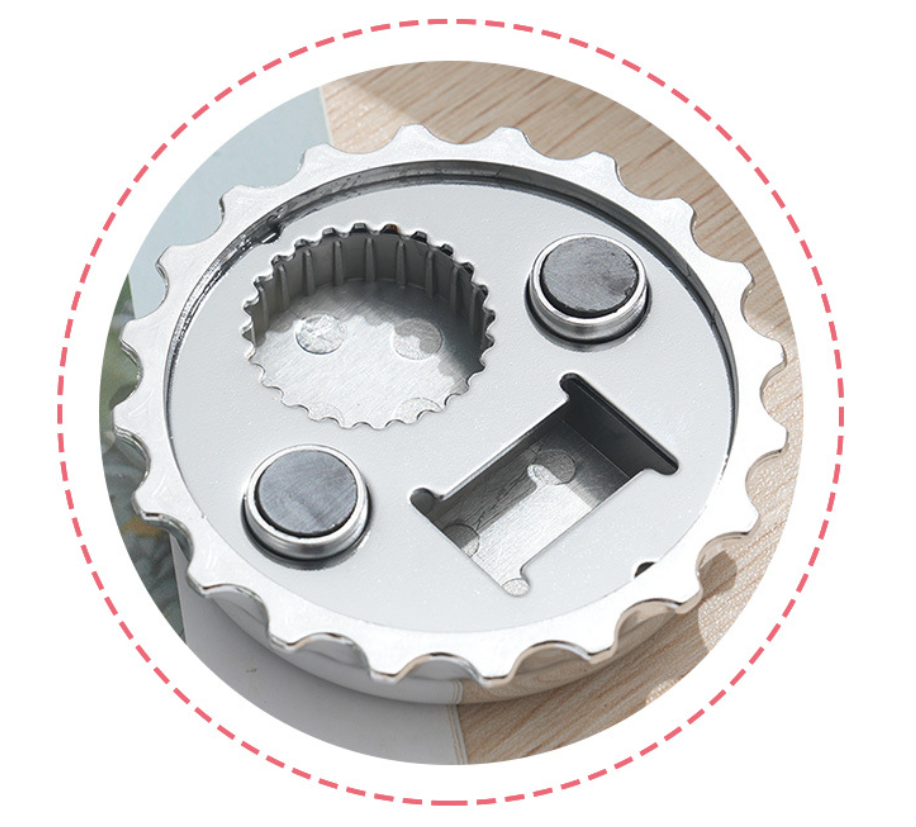 Bottle Cap Magnetic Fridge Magnet with Bottle Opener