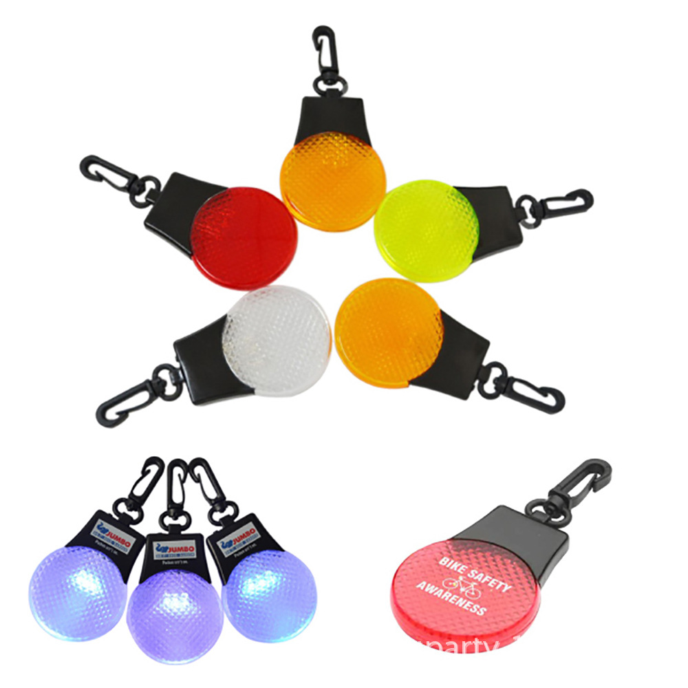 LED Round Reflective Warning Light Keychain