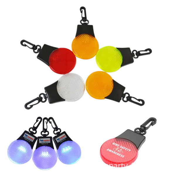 LED Round Reflective Warning Light Keychain