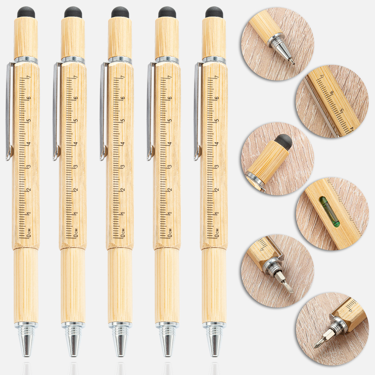 Bamboo Multi Functional Tool Pen