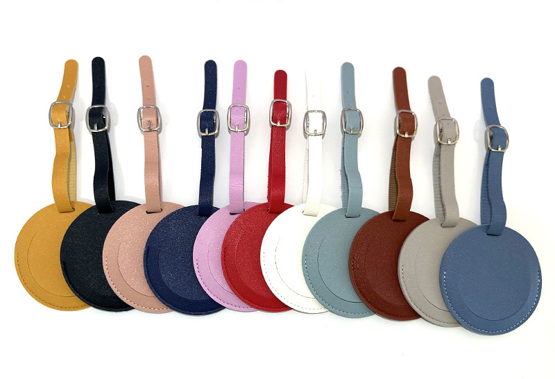 Leather Round Luggage Tag