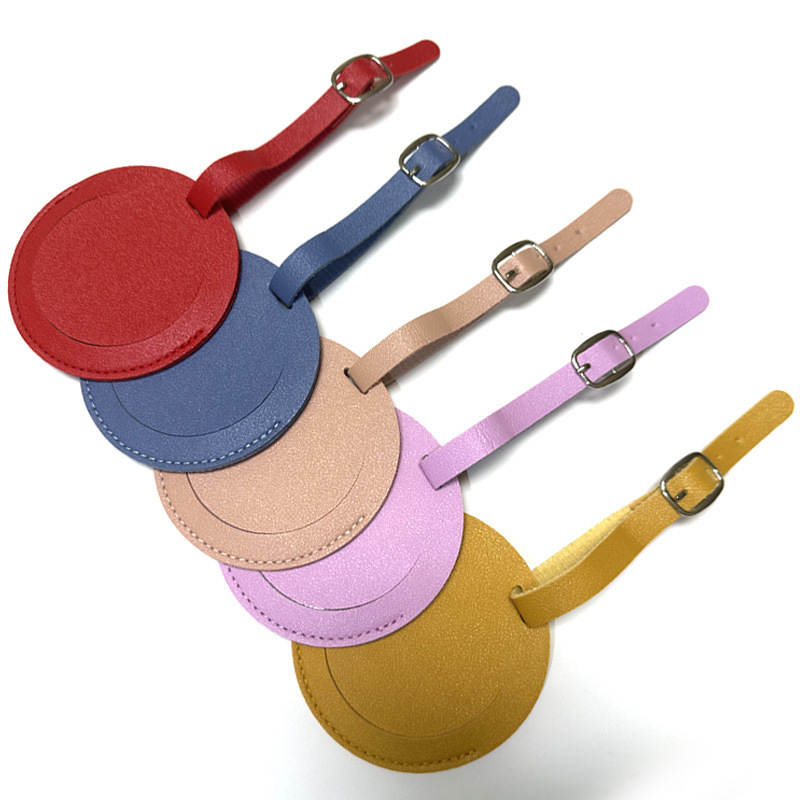 Leather Round Luggage Tag
