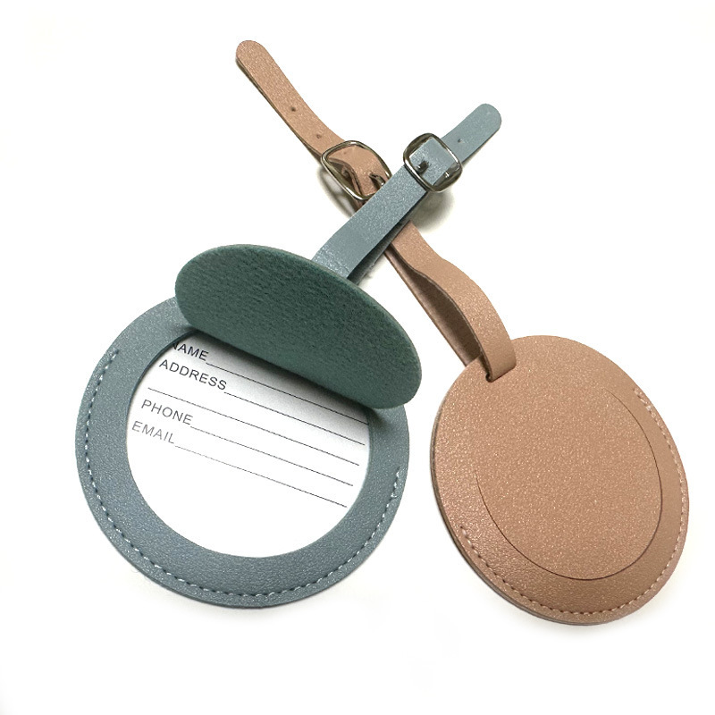 Leather Round Luggage Tag