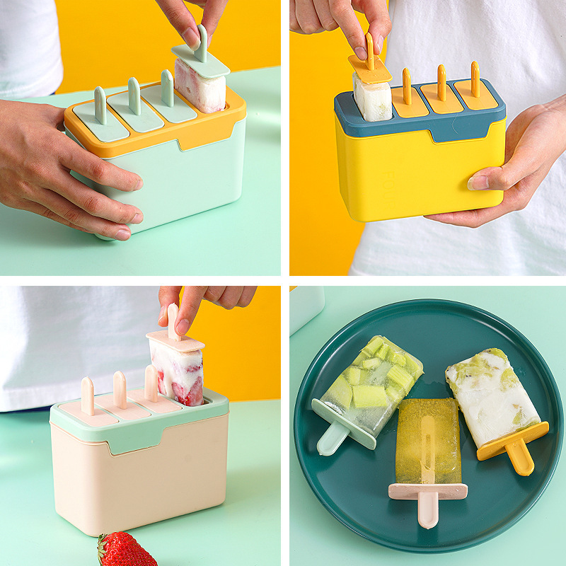 4 Compartments Ice Pop Mold