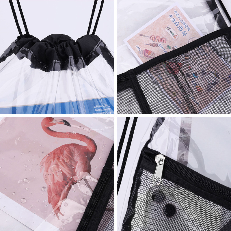 Waterproof Transparent Drawstring Bag
