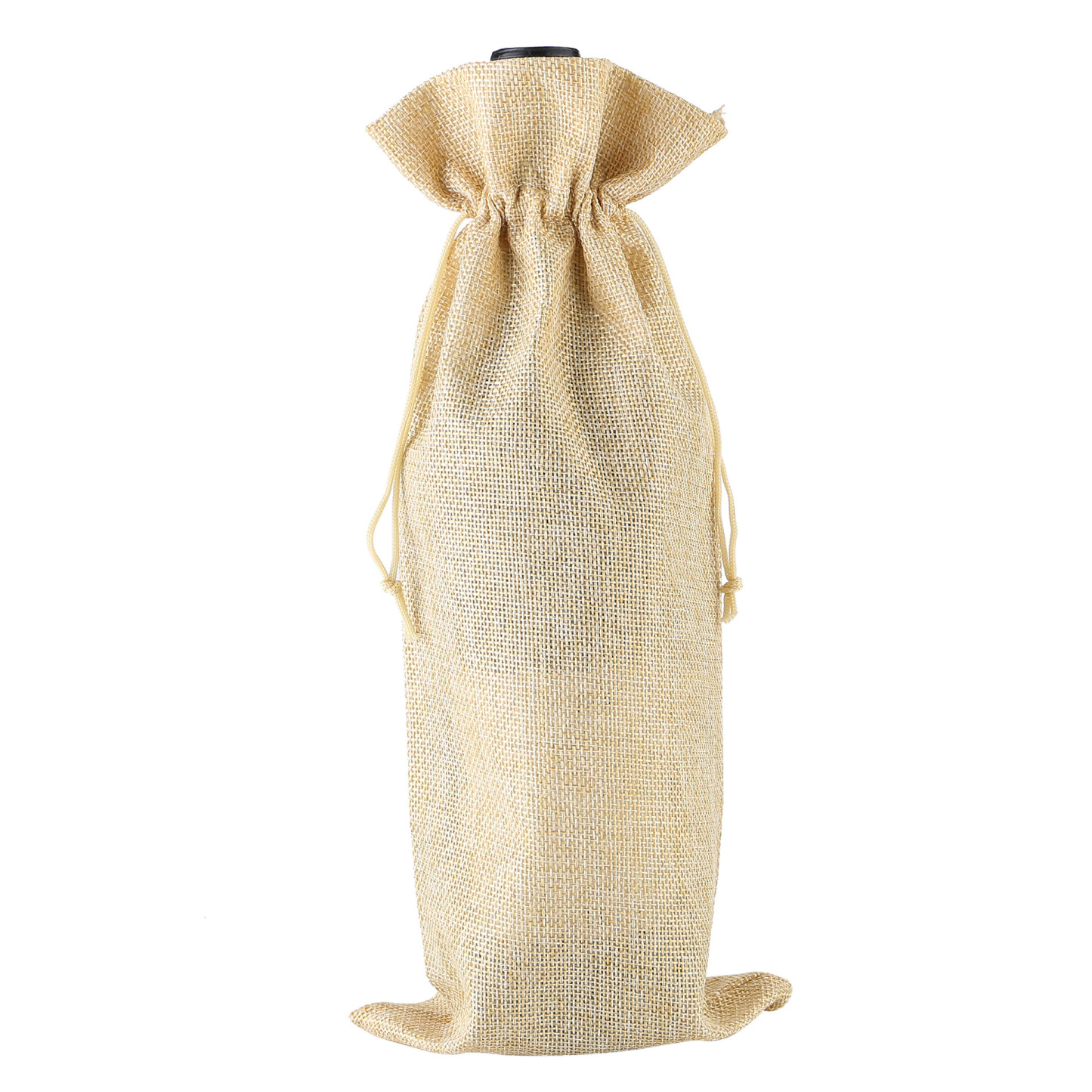 Linen Drawstring Wine Bag