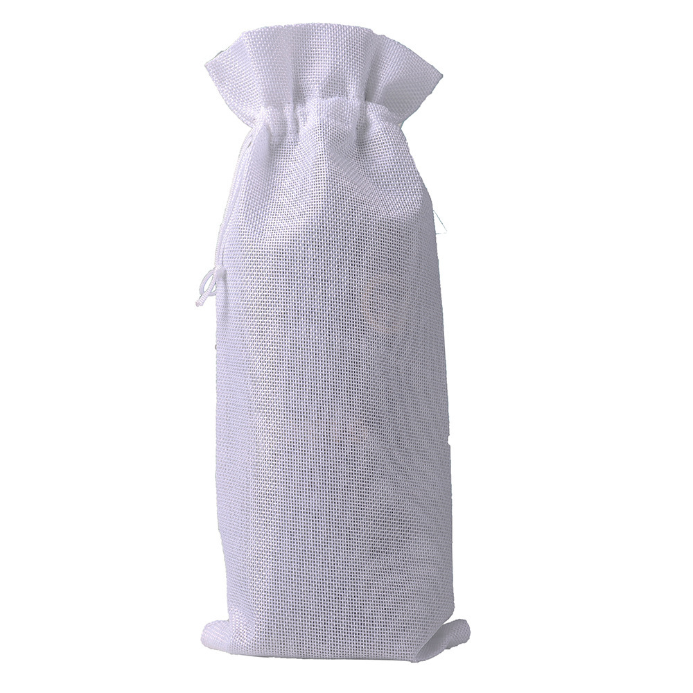 Linen Drawstring Wine Bag