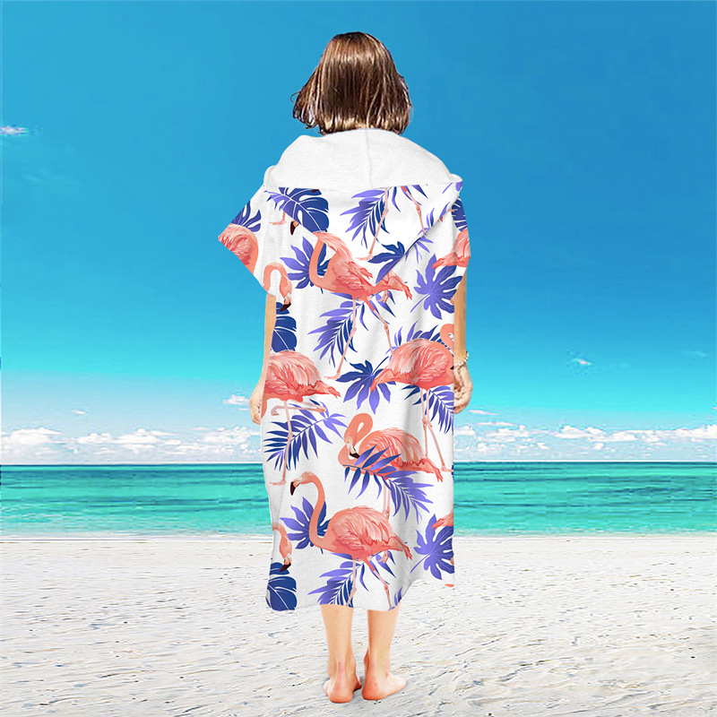 Hooded Microfiber Beach Robe