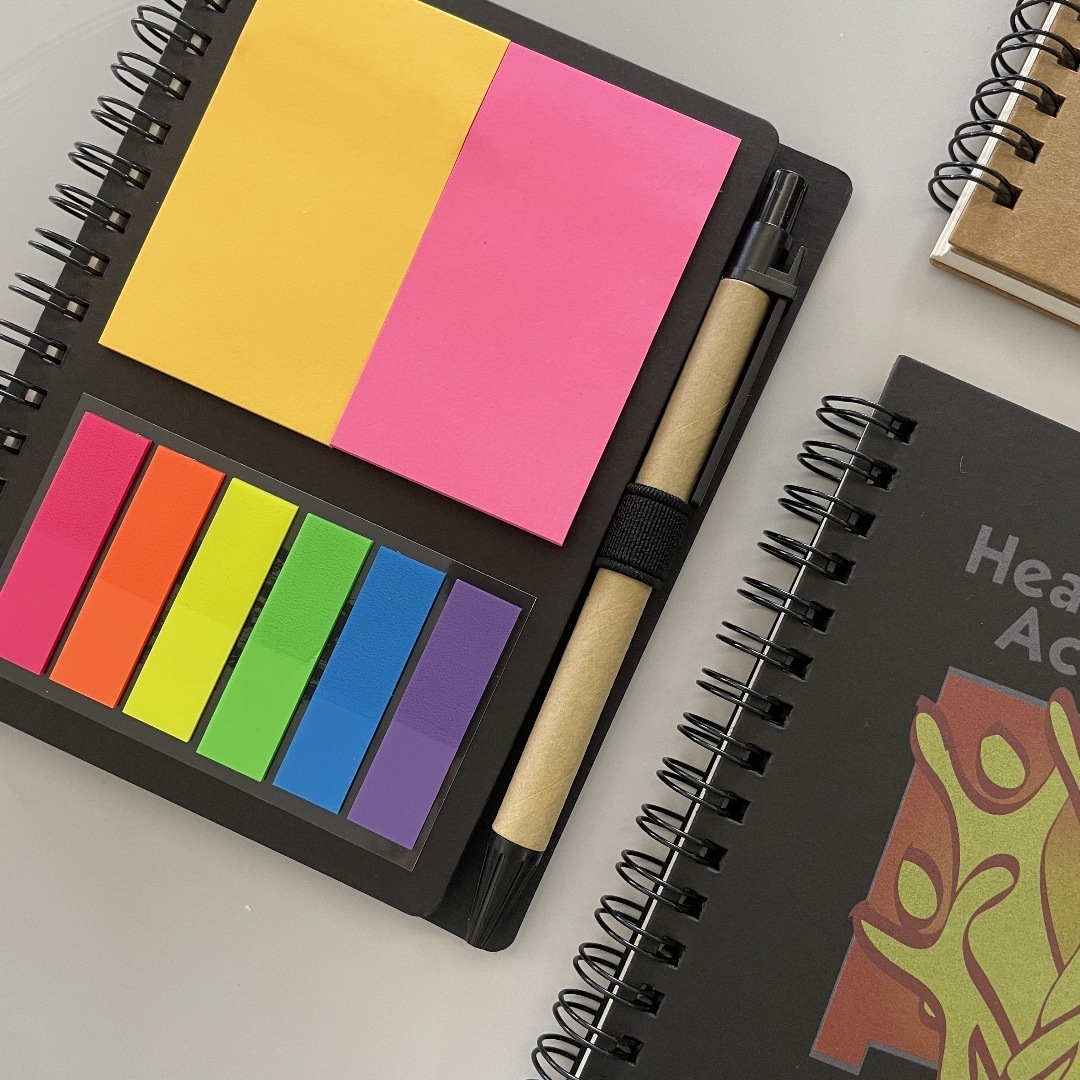 A6 Spiral Notebook with Sticky Note