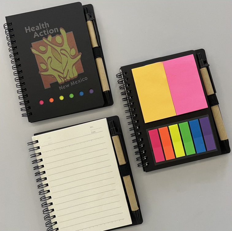 A6 Spiral Notebook with Sticky Note