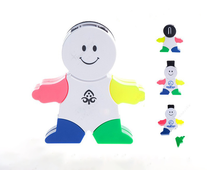 Human-Shaped Highlighter w/Keyboard Brush