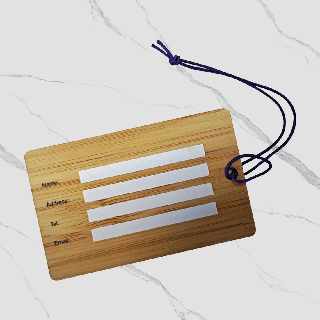 Bamboo Wood Luggage Tag