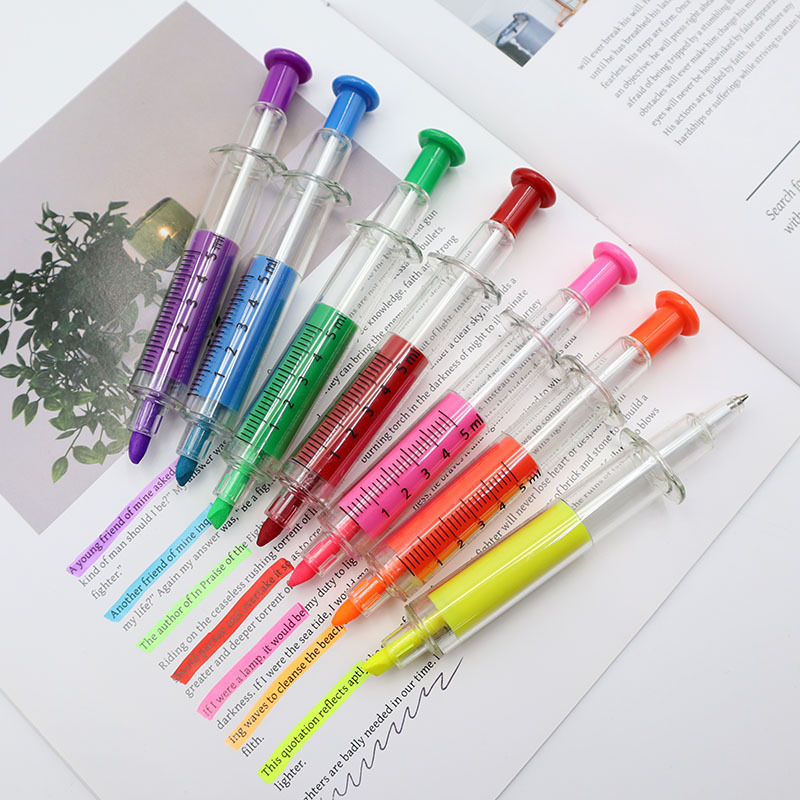 Dual Tip Highlighter Ballpoint Pen
