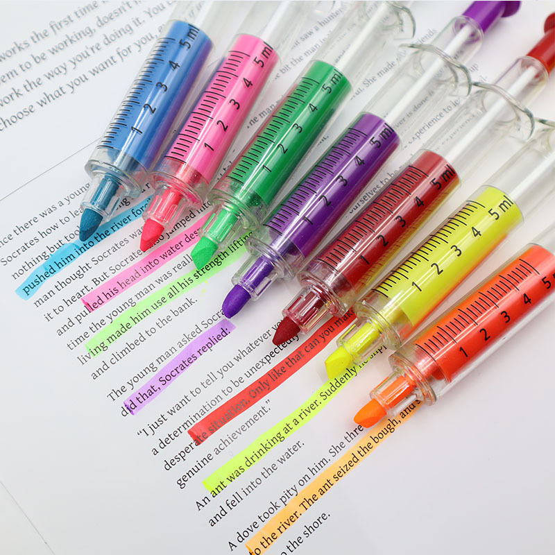 Dual Tip Highlighter Ballpoint Pen