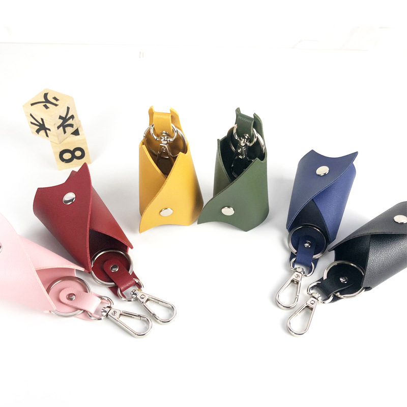 Leather Bat Car Key Chain Pouch