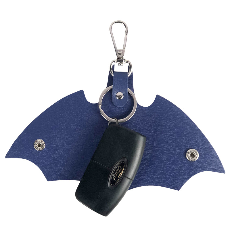 Leather Bat Car Key Chain Pouch