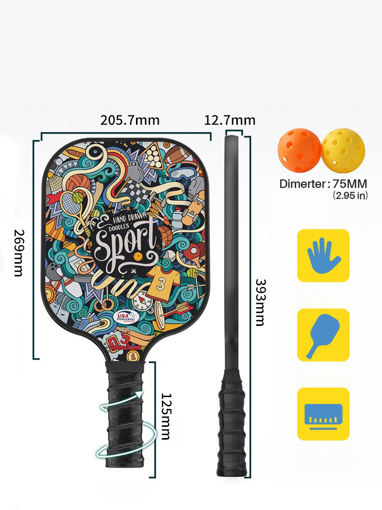 Glass Fiber Pickleball Racket Set